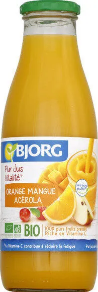 Jus orange mangue acérola