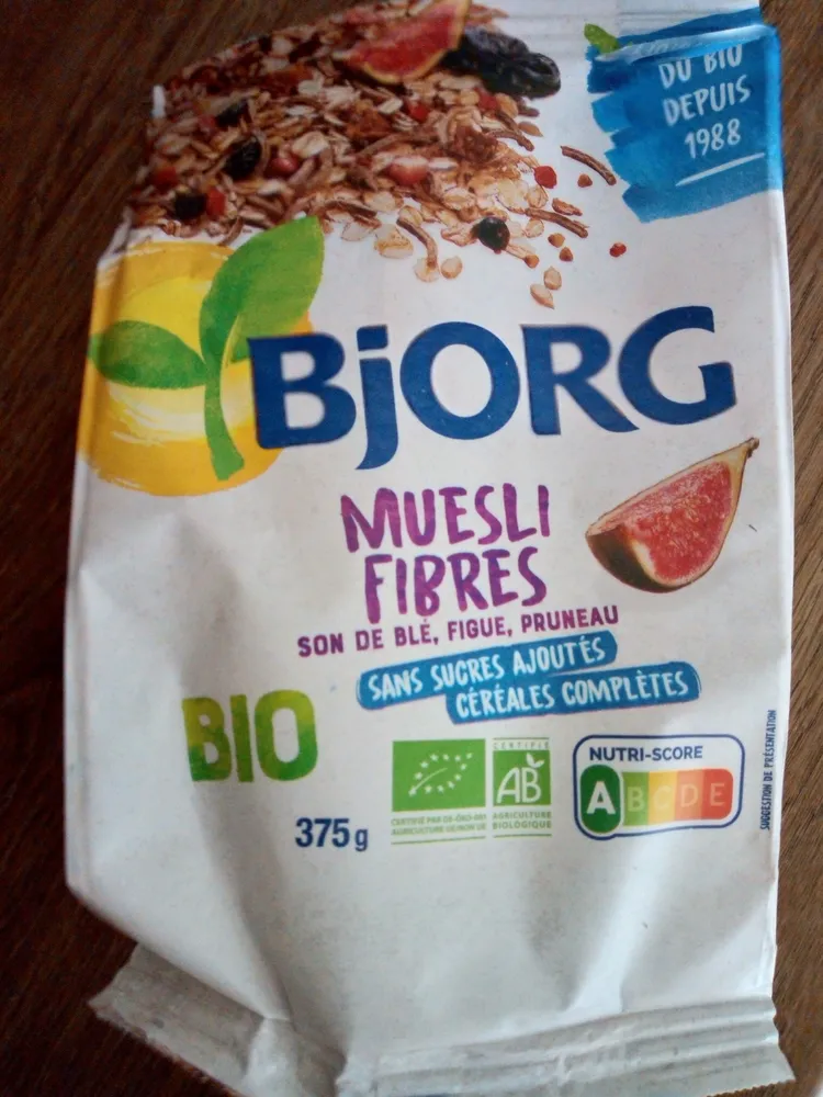 Muesli fibres - Son de blé, Figues, Pruneaux