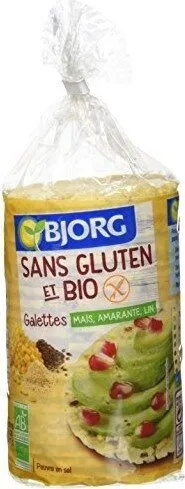 Galettes maïs, amarante, lin bio Sans gluten