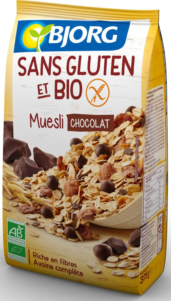 Muesli chocolat sans gluten et bio