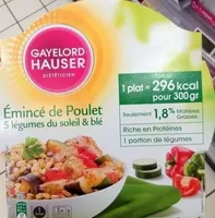 Émincé de Poulet 5 légumes du soleil & blé