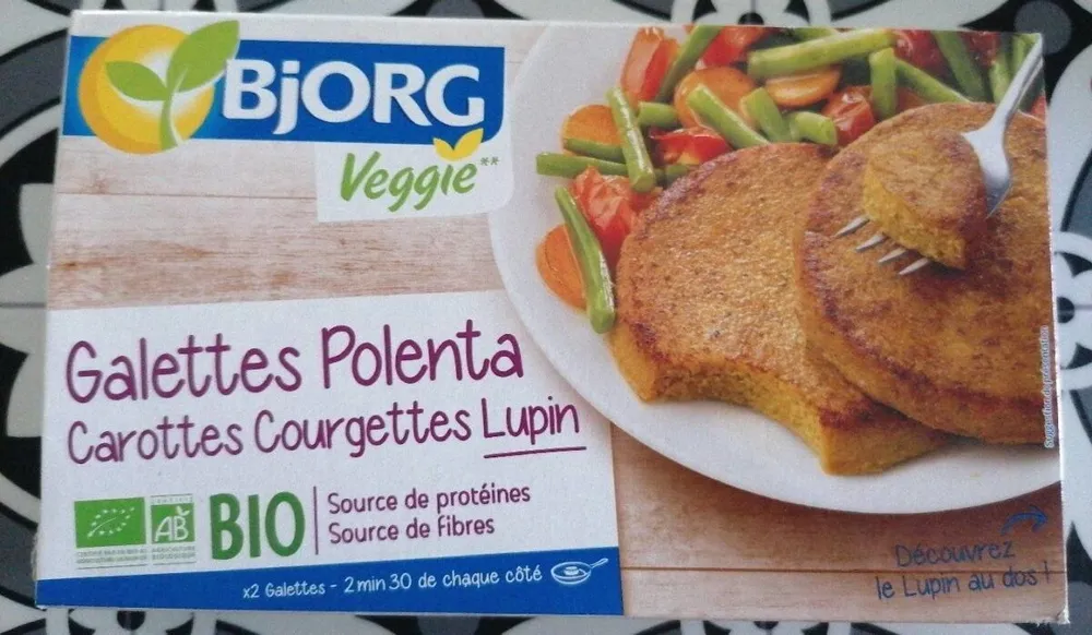 Galettes Polenta carottes courgettes lupin
