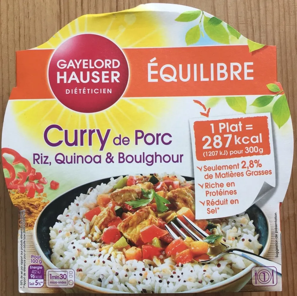 Curry de Porc, Riz, Quinoa & Boulghour