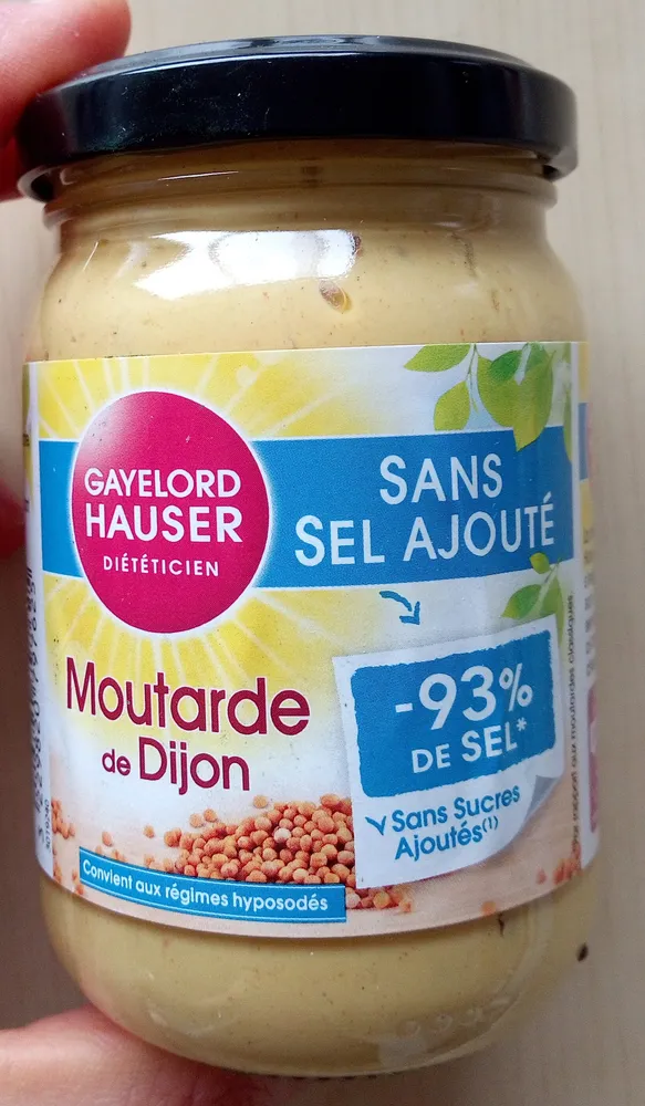 Moutarde de Dijon sans sel ajouté