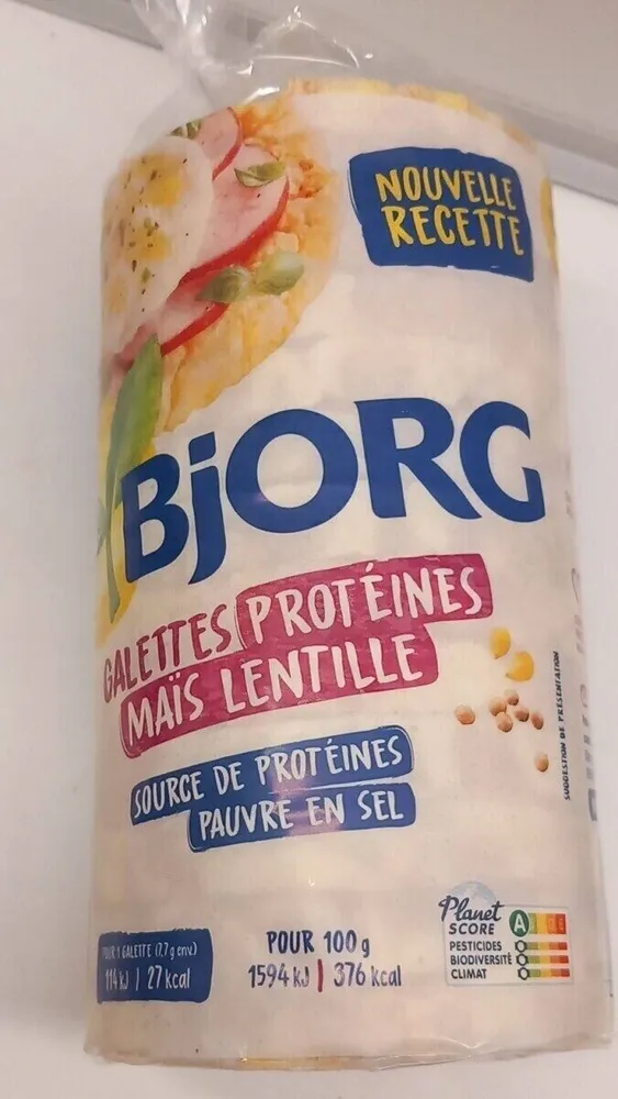 Galette protéines lentille