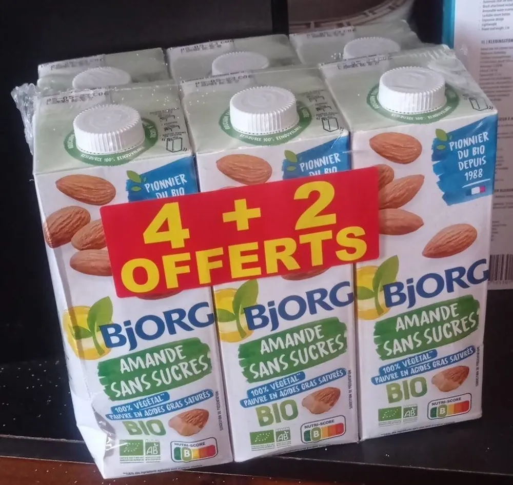 Lait d'amande sans sucre bio