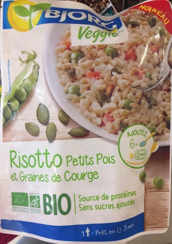 Risotto Petits pois et graines de courge