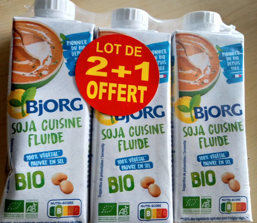 Soja cuisine fluide - lot 2 + 1