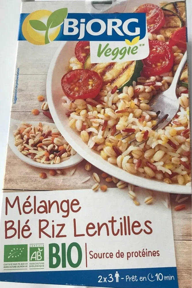 Mélange blé riz lentilles