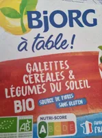 Galettes céréales Légumes du soleil