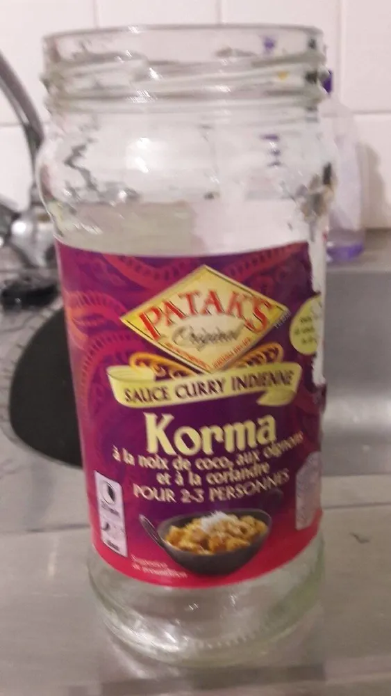 Sauce curry indienne korma