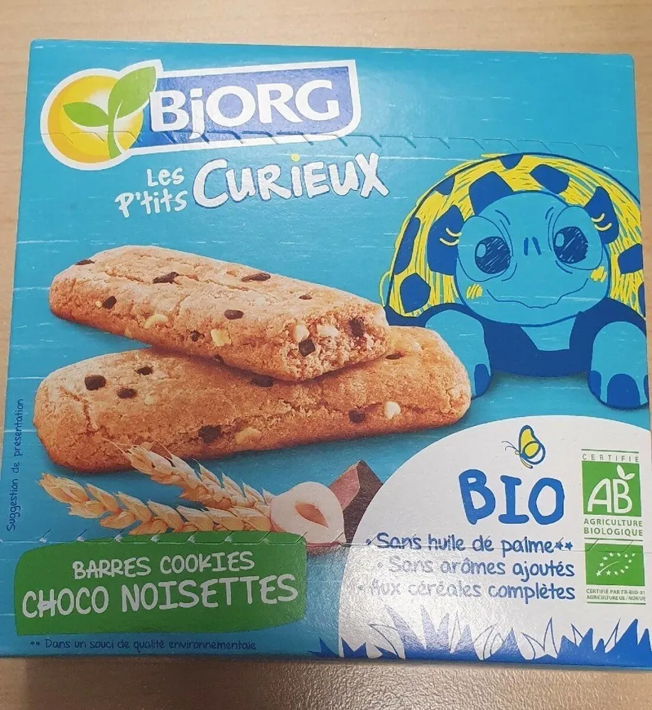 Les P'tits CURIEUX barres cookies choco noisettes