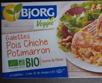 Galettes pois chiche potimarron