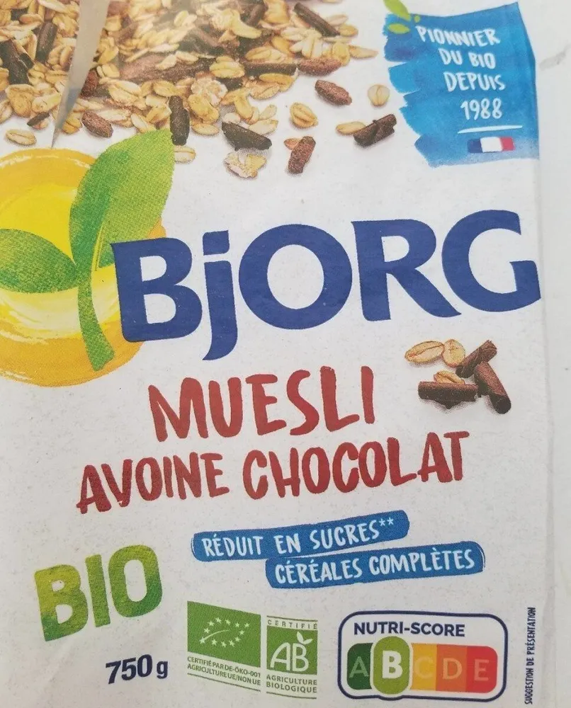 Muesli avoine chocolat