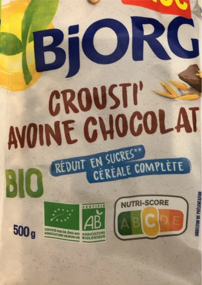 Bjorg crousti avoine chocolat