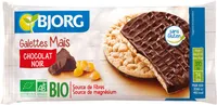Galettes de maïs nappées de chocolat noir