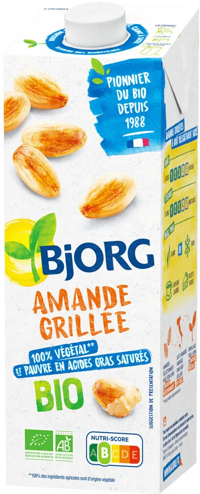 Lait amande grillée sans sucre