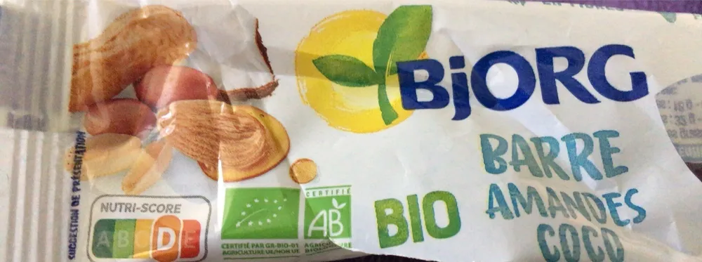 Barre amande coco bio