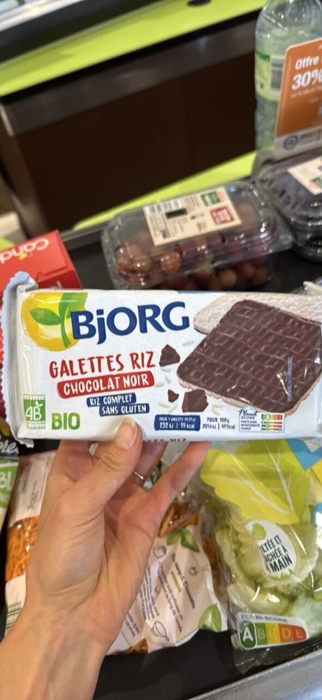 Galettes riz chocolat noir