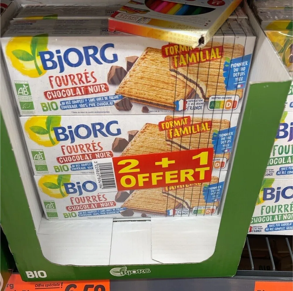 Bjorg fourrés chocolat noir