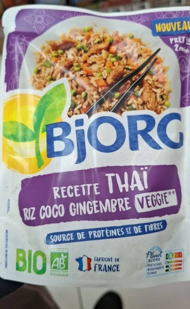 RECETTE THAÏ RIZ COCO GINGEMBRE VEGGIE