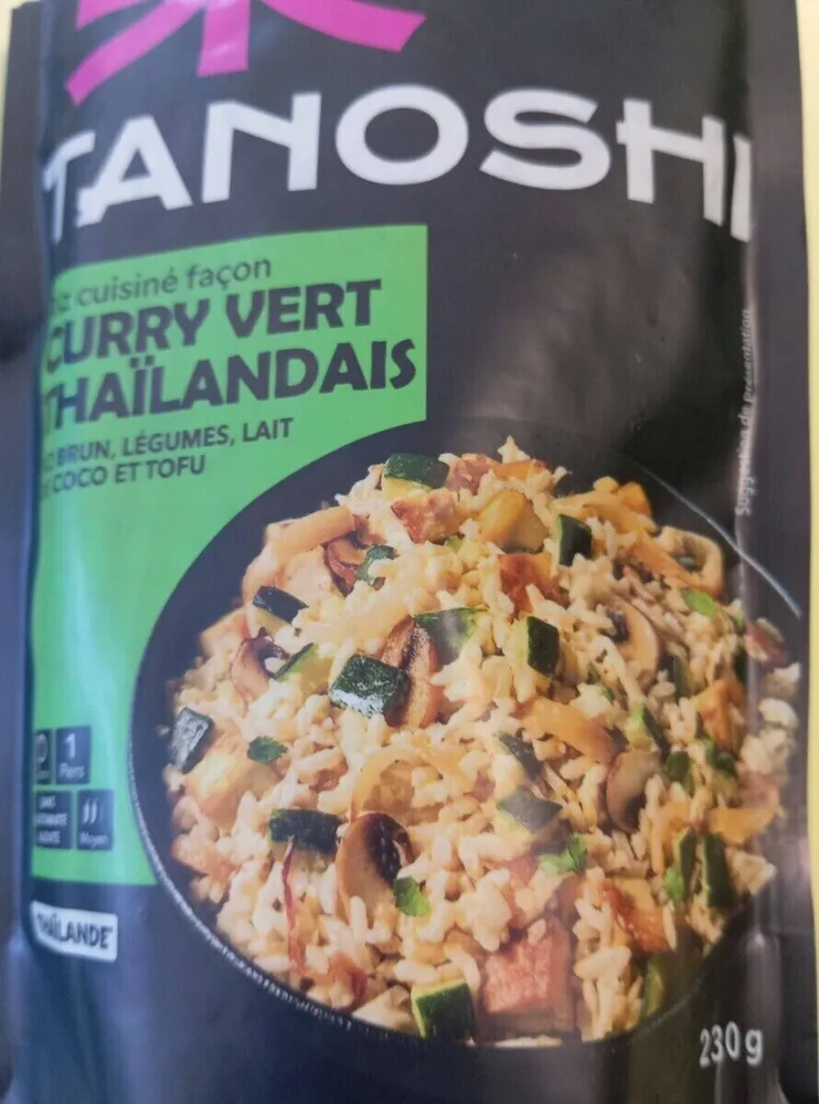 Riz cuisiné curry vert thaïlandais