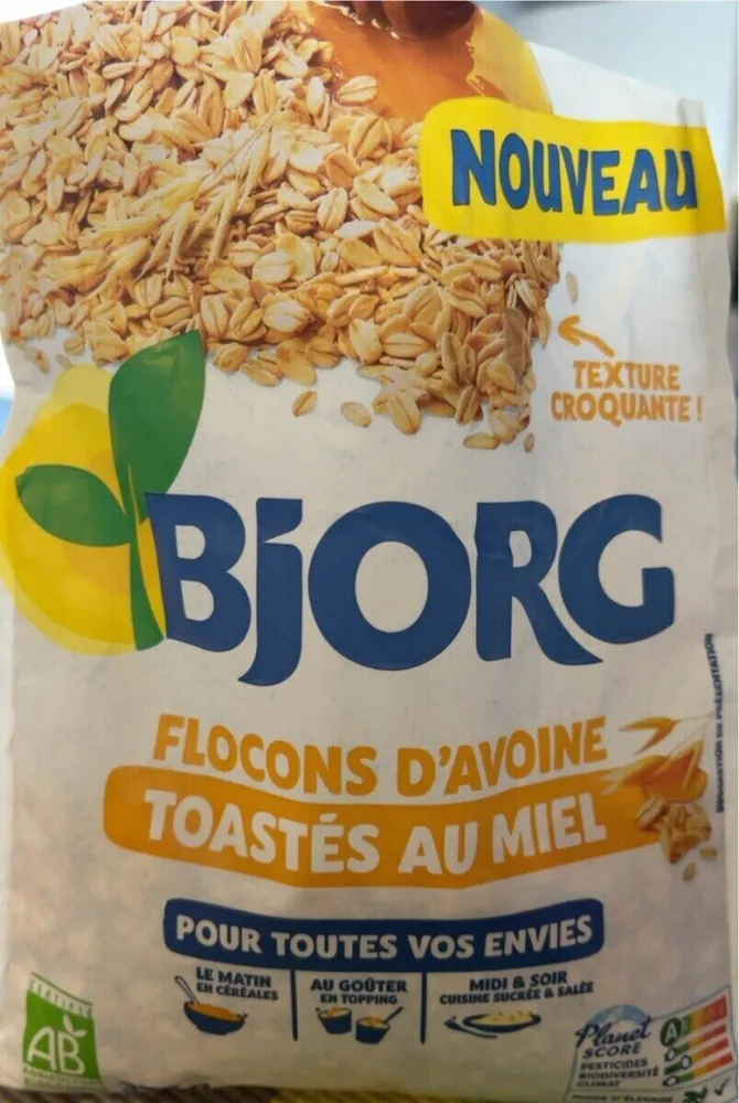 Flocons d’avoine toastés au miel
