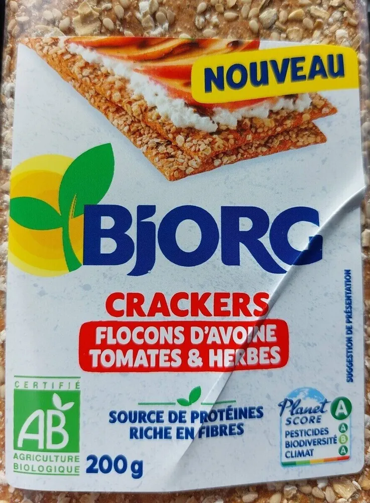 Crackers flocons d'avoine tomates & herbes