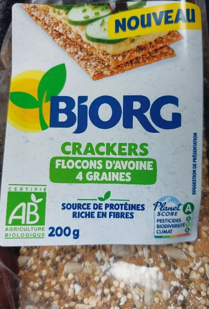 Crackers flocons d'avoine 4 graines