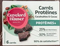 Carrés protéines cacahuetes et cacao