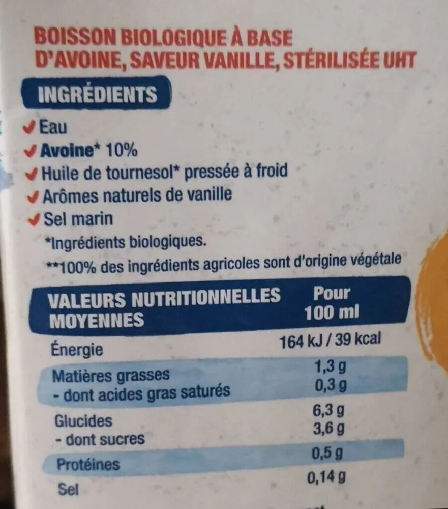Avoine vanille