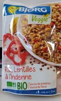 Riz, Lentilles à I'Indienne Veggie
