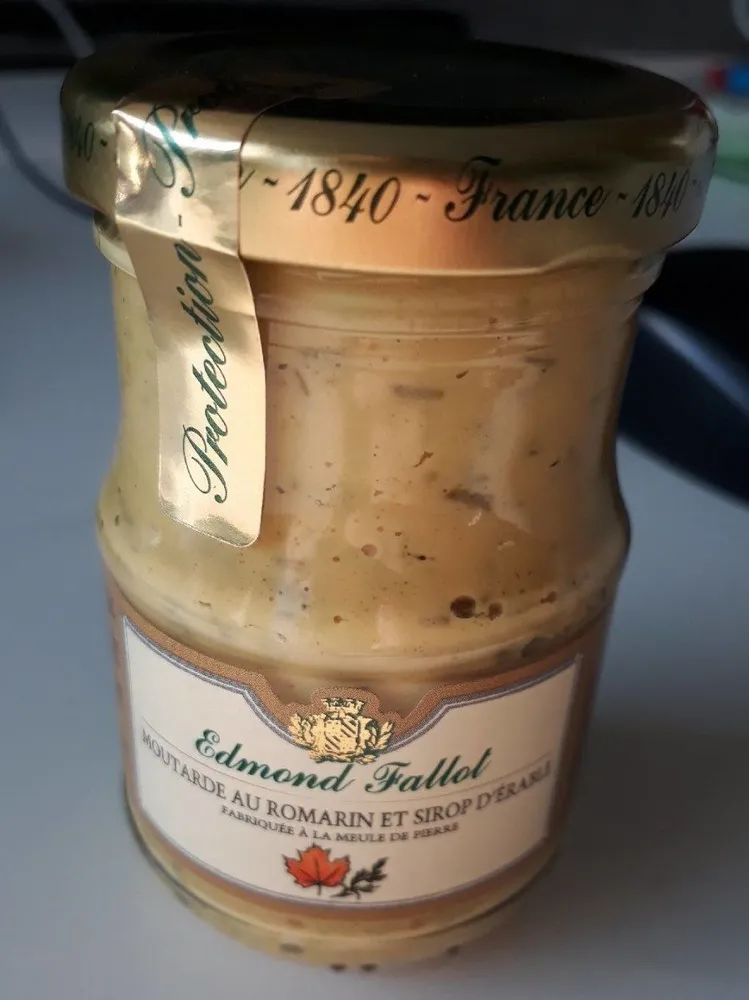 Moutarde au romarin et sirop d'érable