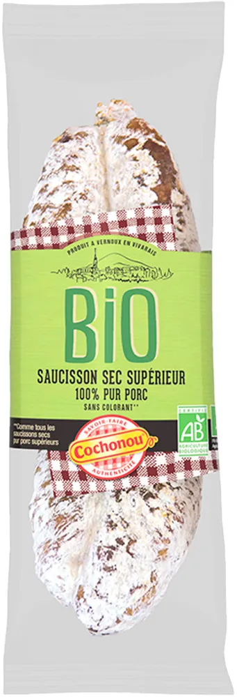 Saucisson sec pur porc bio