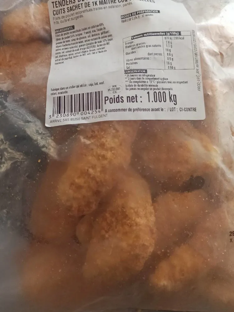 Tenders poulet panées