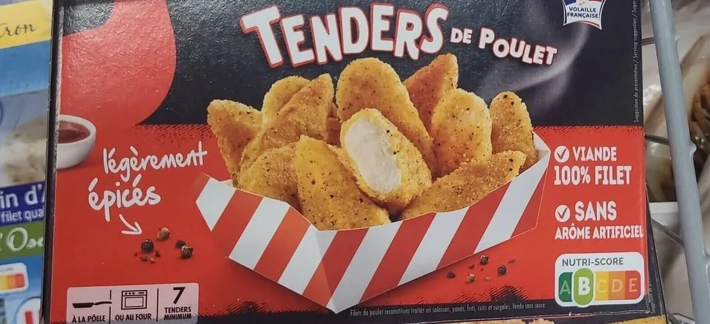 Tendres de poulet legerement epices