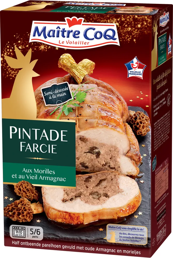 Pintade farcie Morilles et armagnac