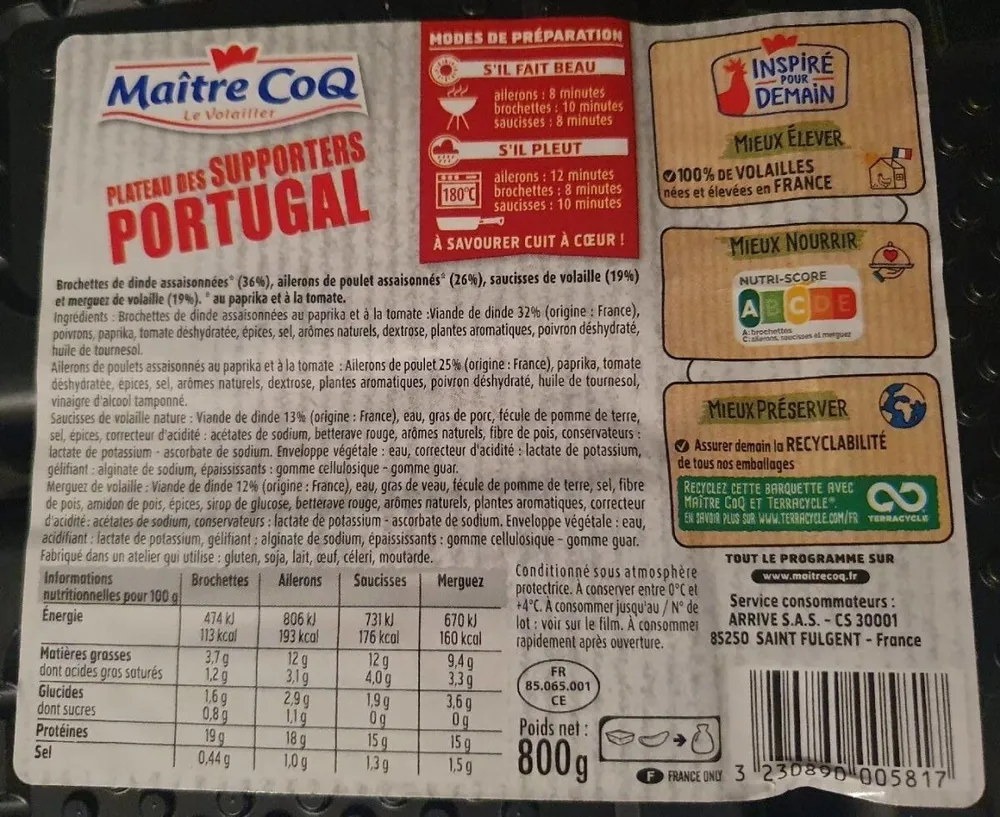 plateau des supporters Portugal