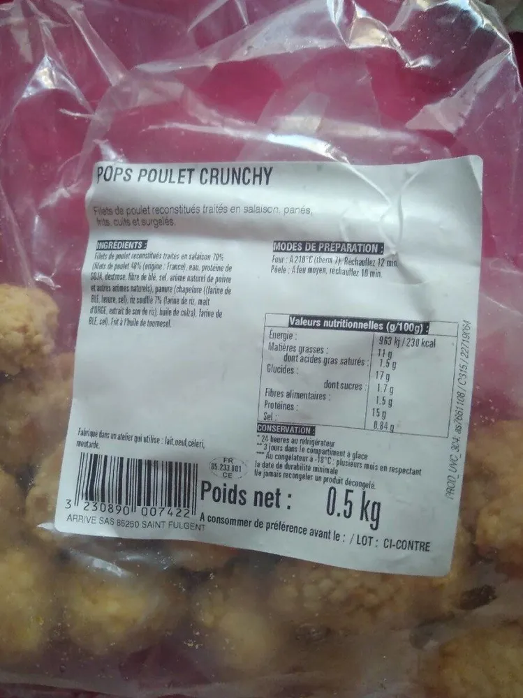 Pops poulet crunchy