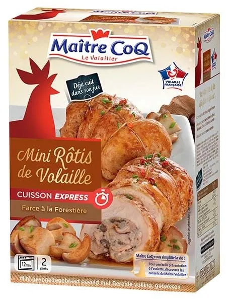 Mini rôtis de volaille farce à la forestière