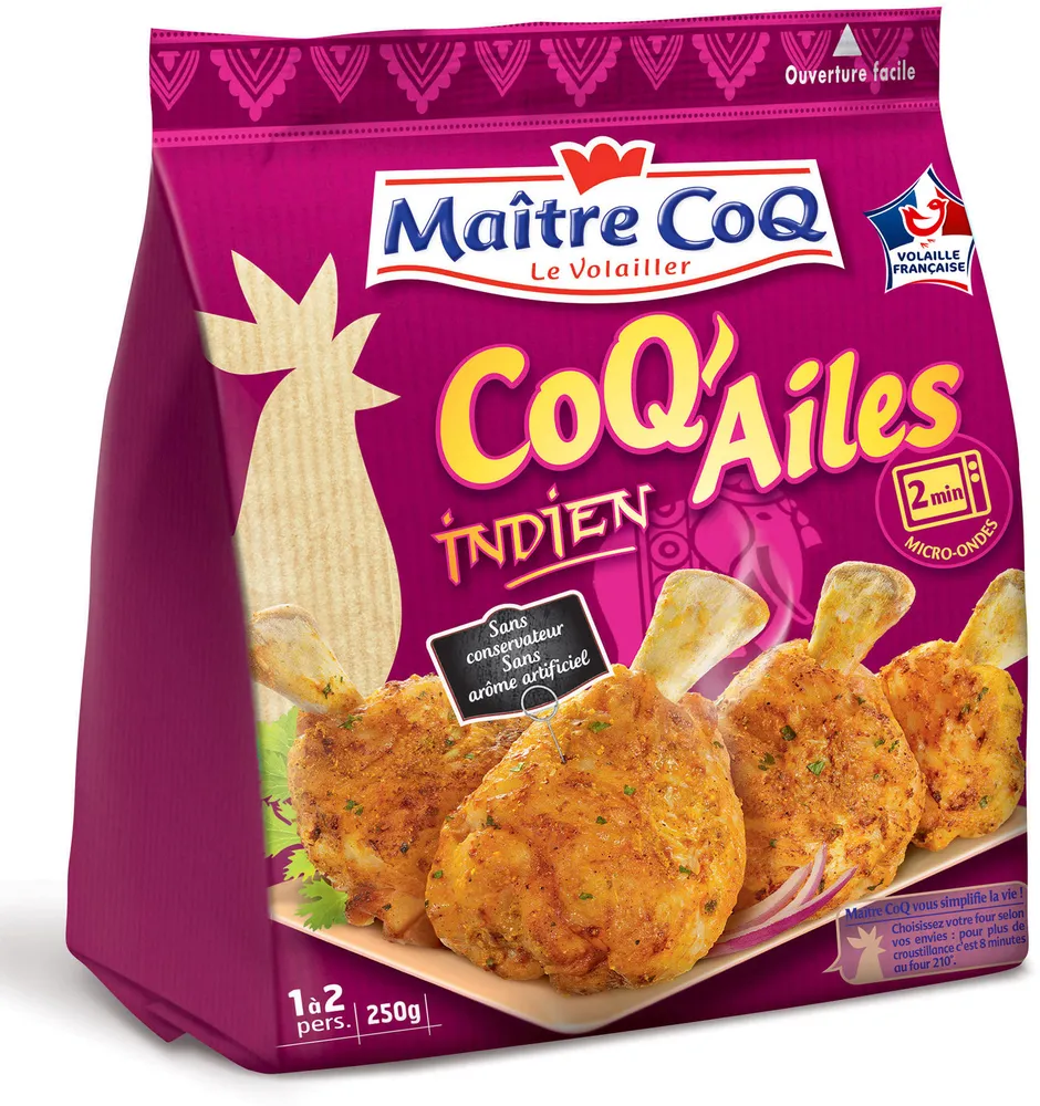Coq ailes Indien