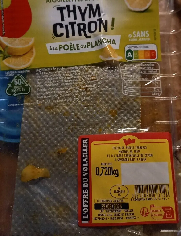 Poulet thym citron