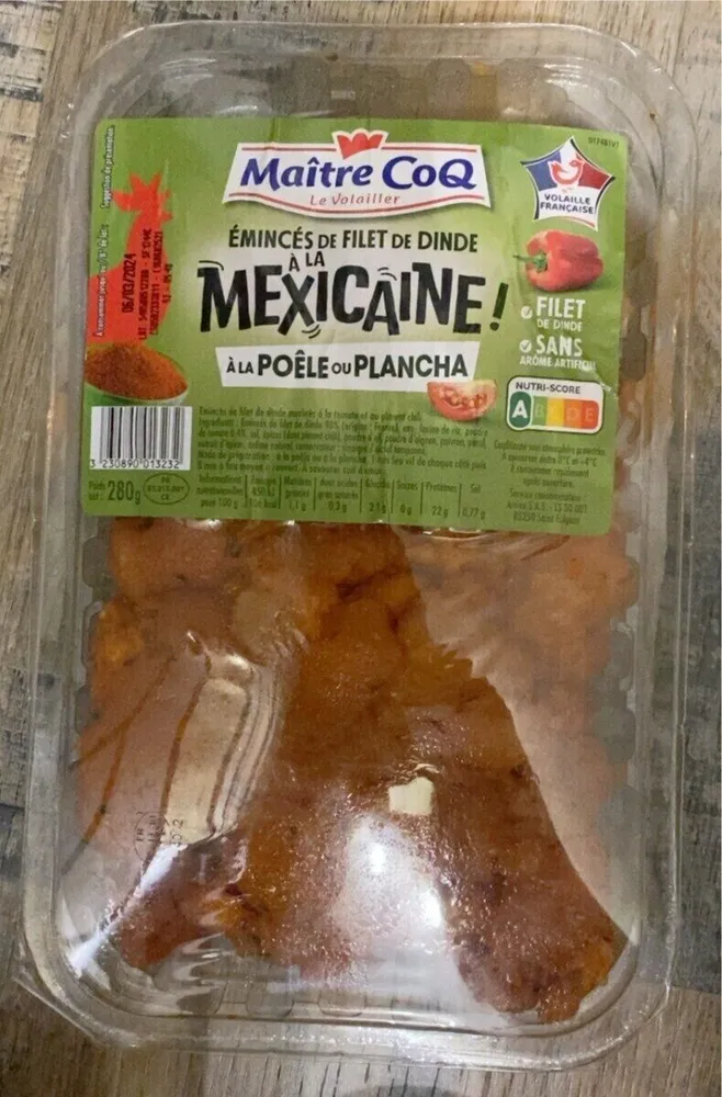 Eminces de filet de dinde à la mexicaine