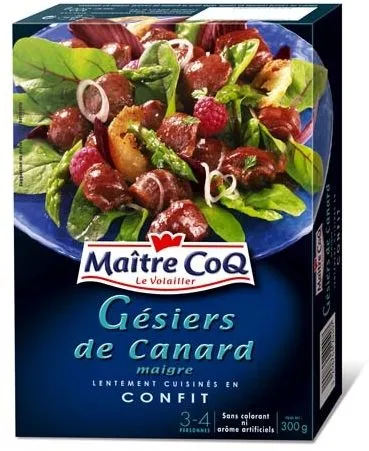 Gésiers de canard confit