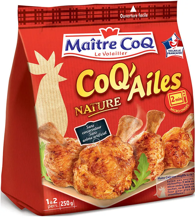 Coq ailes Nature 250g