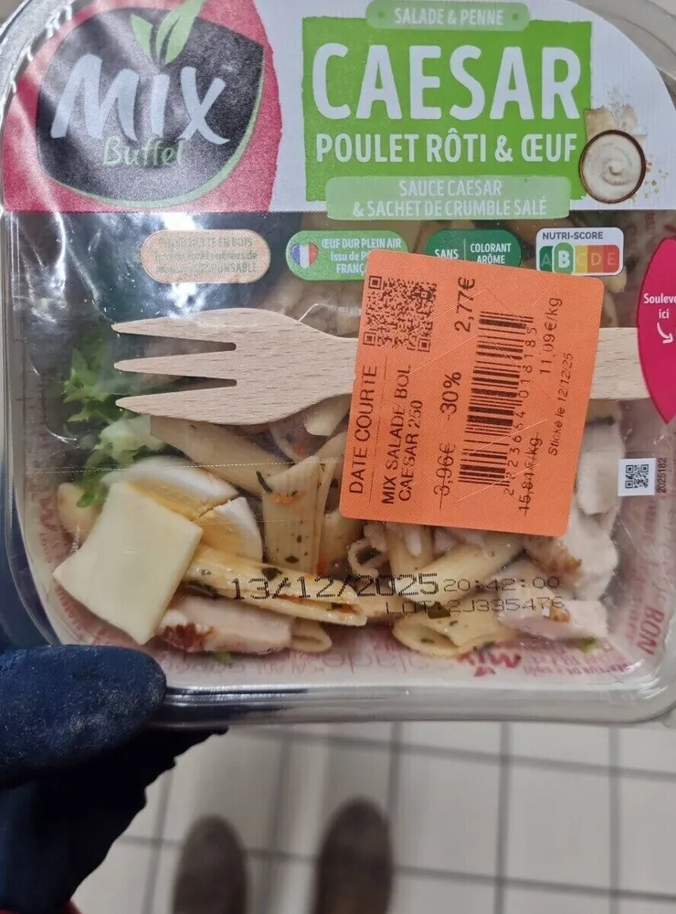 Salade poulet roti et oeuf