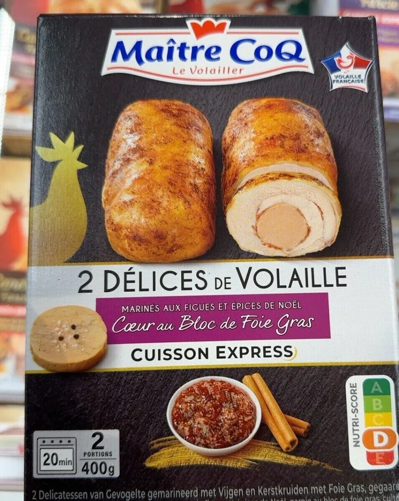 2 délices de volaille mariné figues et foie gras