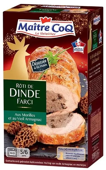 Rôti de dinde farci morilles et vieil armagnac