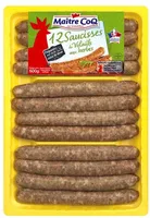 12 saucisses de volaille aux herbes