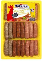 Assortiment de mini-saucisses de volaille